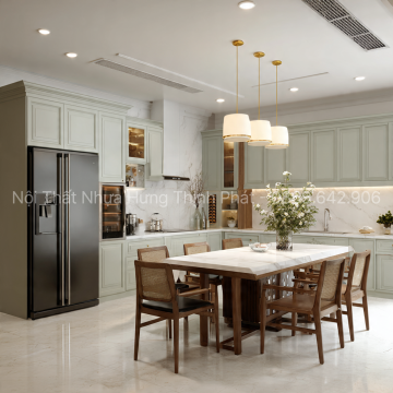 Bếp đẹp nhựa Vincoplast cao cấp – Sang trọng, bền bỉ và tinh tế trong từng chi tiết