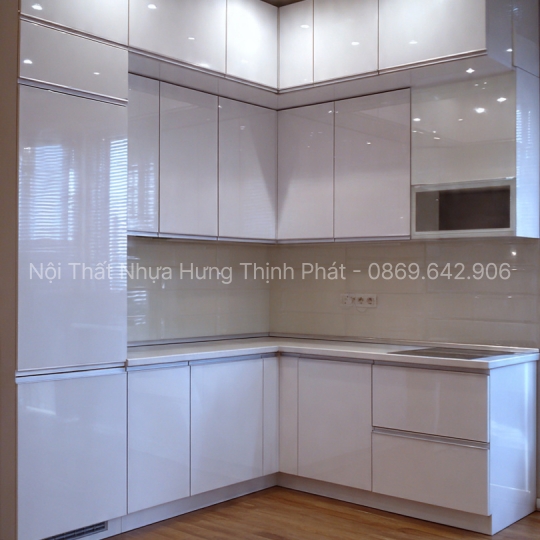 Tủ bếp nhựa PVC cao cấp – Giải pháp chống nước 100% thay thế gỗ công nghiệp, sang trọng & bền lâu