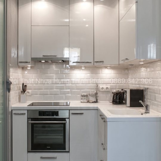 Tủ bếp nhựa chữ I cao cấp – Tiện lợi, hiện đại & chống nước 100% cho căn bếp nhỏ