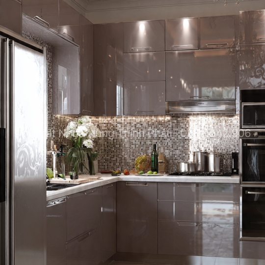 Tủ bếp nhựa Vincoplast chữ U sang trọng – Thiết kế trọn gói bởi Hưng Thịnh Phát