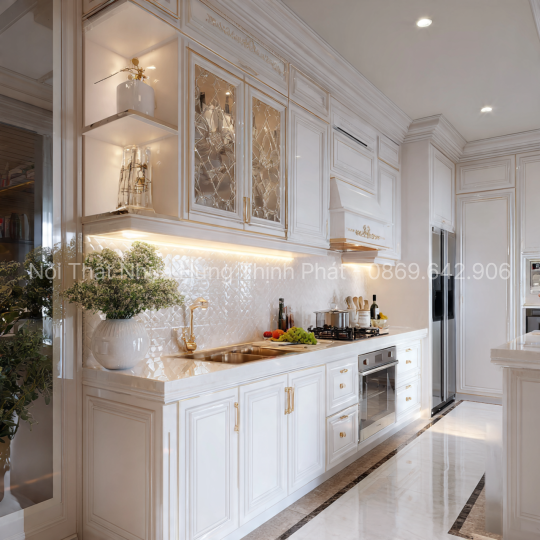 Tủ Bếp Nhựa Vincoplast Kèm Phụ Kiện Và Đèn Led – Không Gian Bếp Hiện Đại, Sang Trọng Cho Mọi Gia Đình