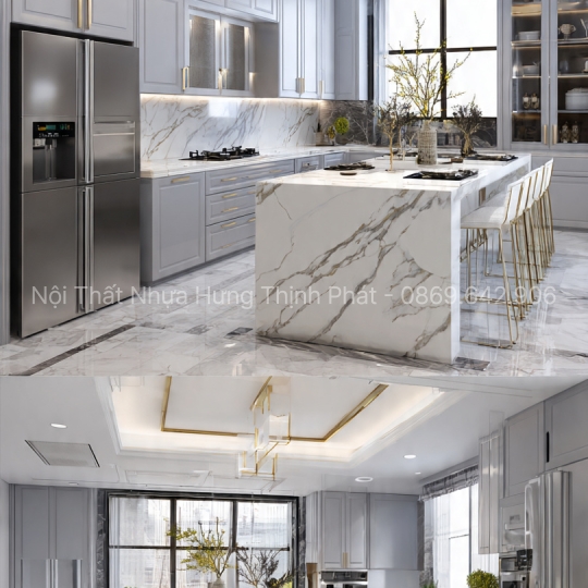 Tủ bếp nhựa PVC cao cấp – Giải pháp chống nước 100% thay thế gỗ công nghiệp, sang trọng & bền lâu