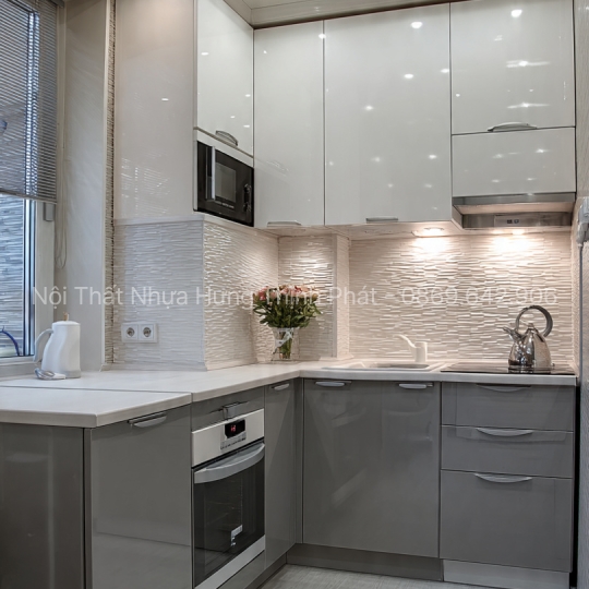 Tủ bếp nhựa chữ I cao cấp – Tiện lợi, hiện đại & chống nước 100% cho căn bếp nhỏ