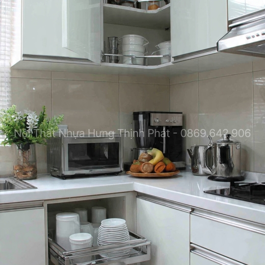 Tủ bếp nhựa chữ I cao cấp – Tiện lợi, hiện đại & chống nước 100% cho căn bếp nhỏ