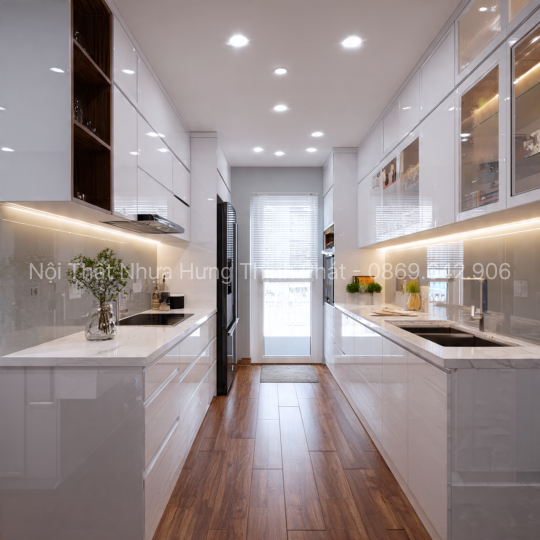 Tủ Bếp Nhựa Chinhuei Cao Cấp – Đẳng Cấp Sang Trọng Cùng Phụ Kiện Đèn Led Sáng Bóng