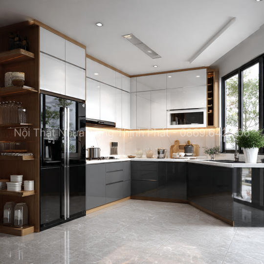 Tủ Bếp Nhựa Chinhuei Cao Cấp – Đẳng Cấp Sang Trọng Cùng Phụ Kiện Đèn Led Sáng Bóng
