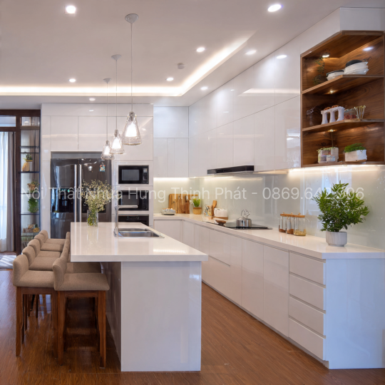 Bếp đẹp nhựa Vincoplast cao cấp – Sang trọng, bền bỉ và tinh tế trong từng chi tiết