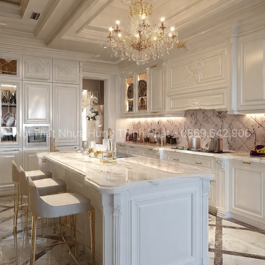 Mẫu Tủ Bếp Nhựa Cao Cấp Cho Biệt Thự – Sang Trọng, Hiện Đại & Bền Bỉ 2025